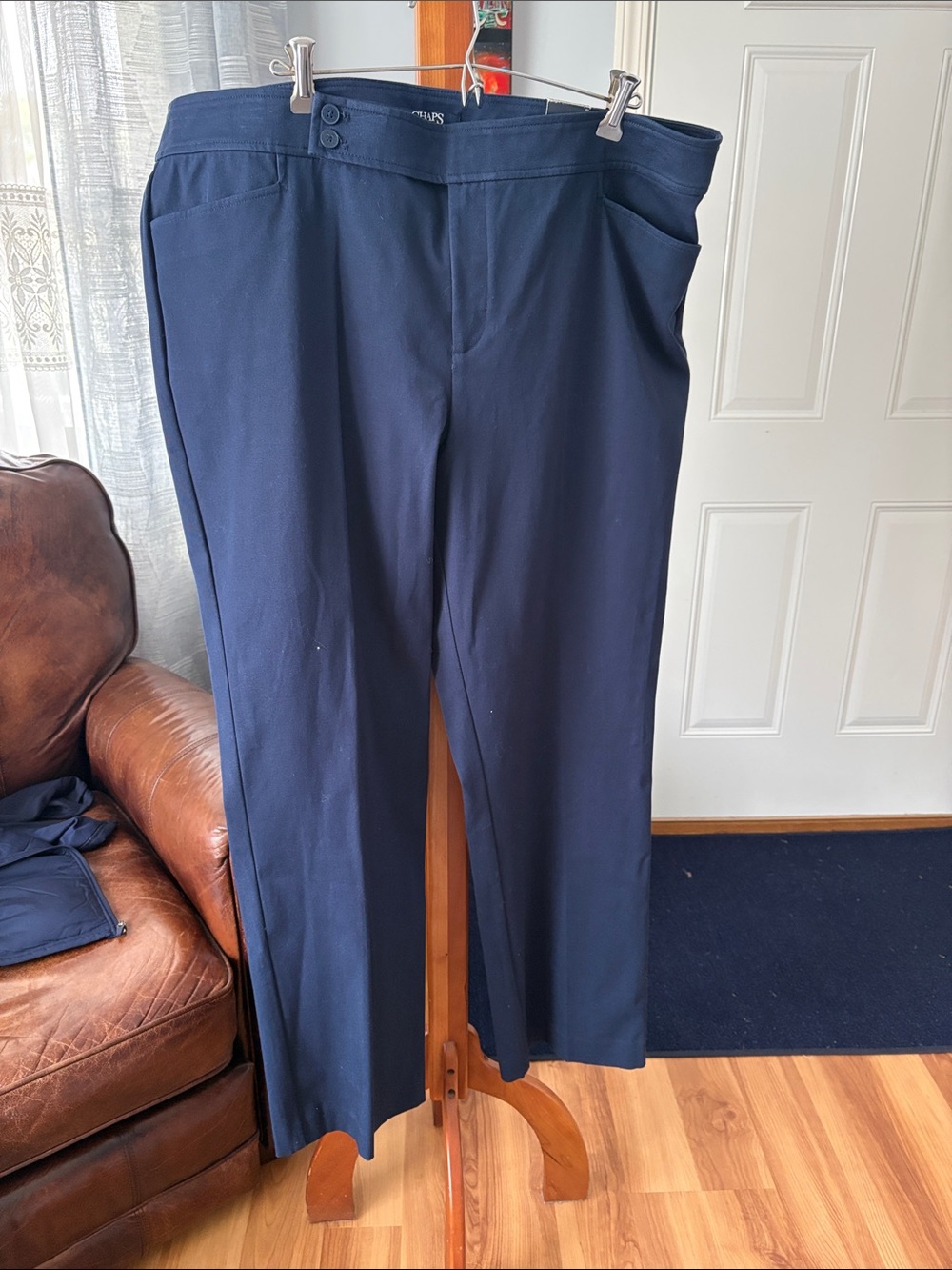 Chaps women’s Navy Dress Pants - Tailored Straight Leg